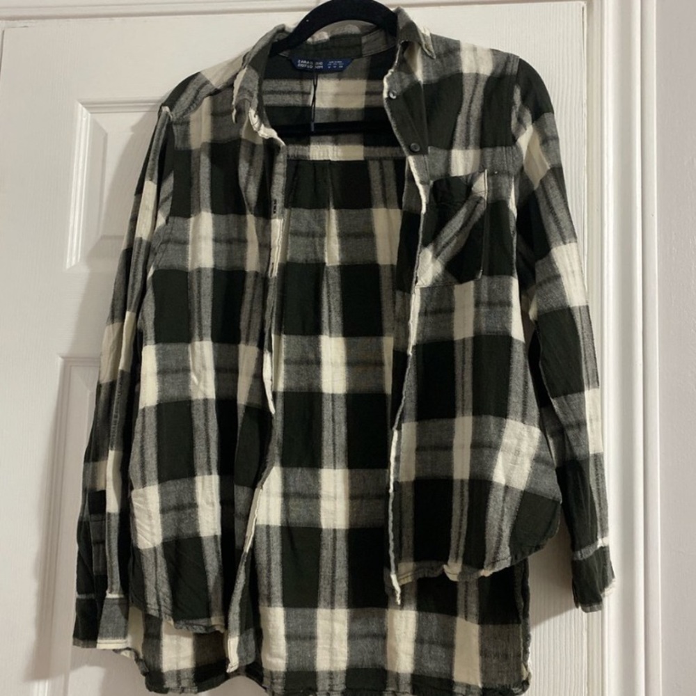 KHAKI AND CREAM FLANNEL